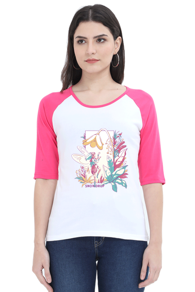 Small Fairy With Flowers Raglan Full Sleeve
