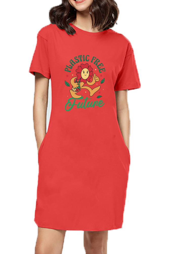 Plastic Free Flower T-Shirt Dress