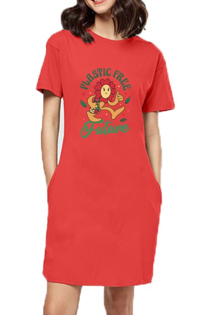 Plastic Free Flower T-Shirt Dress