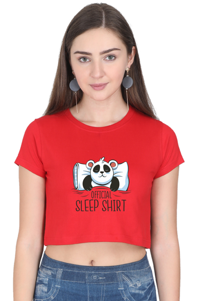 Panda Sleep Crop Top