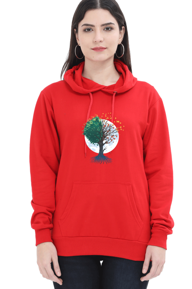 Tree Of Butterflies Autumn Hooded Sweat Shirt