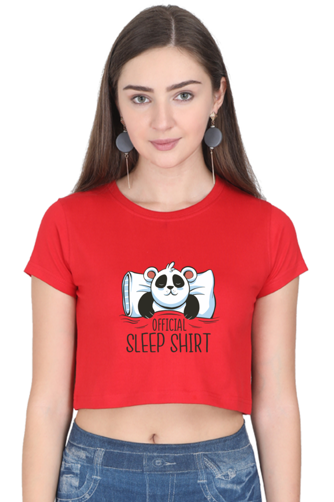 Panda Sleep Crop Top