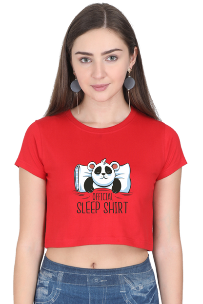 Panda Sleep Crop Top