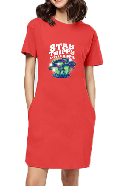 Magic Mushrooms Fantasy T-Shirt Dress