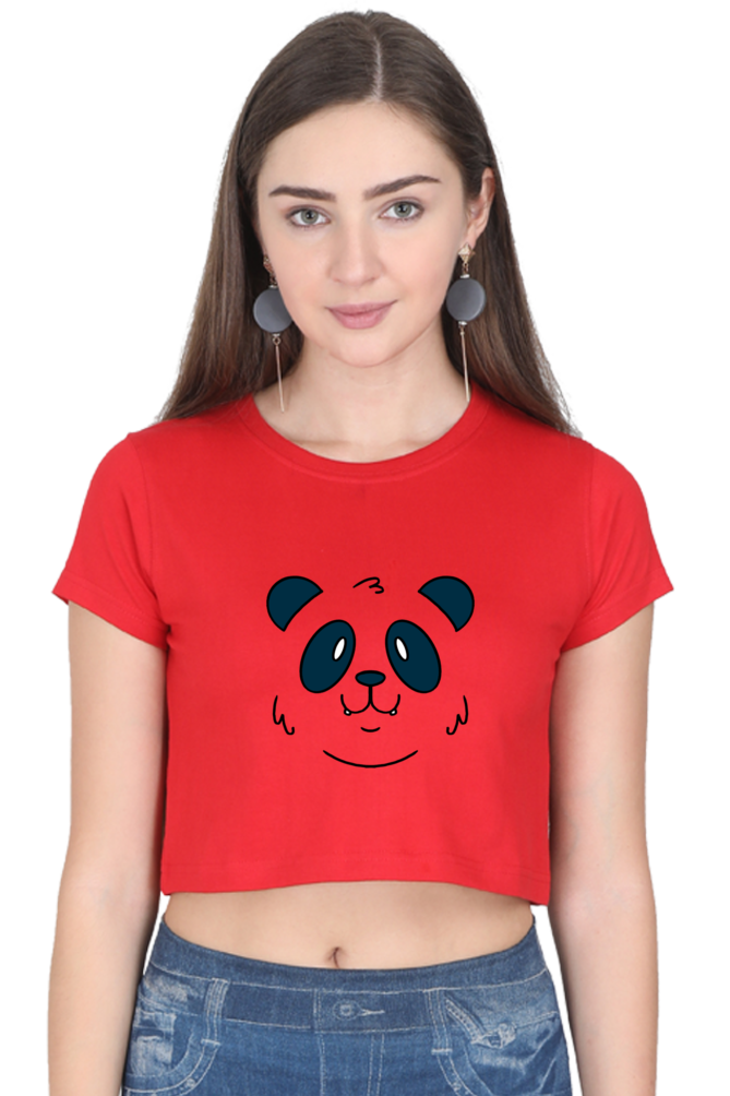 Panda Face Crop Top