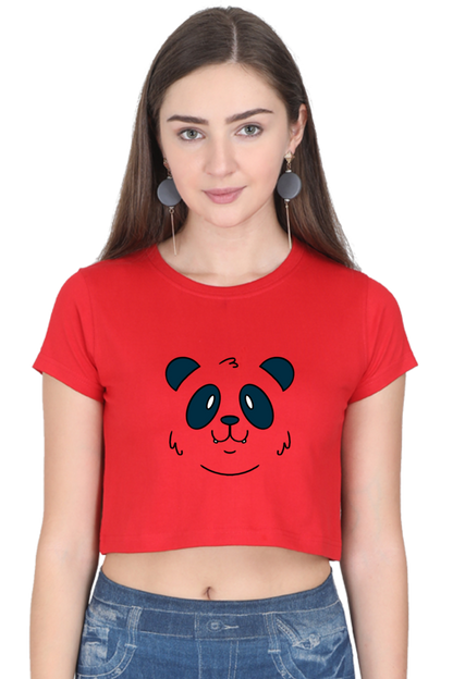 Panda Face Crop Top