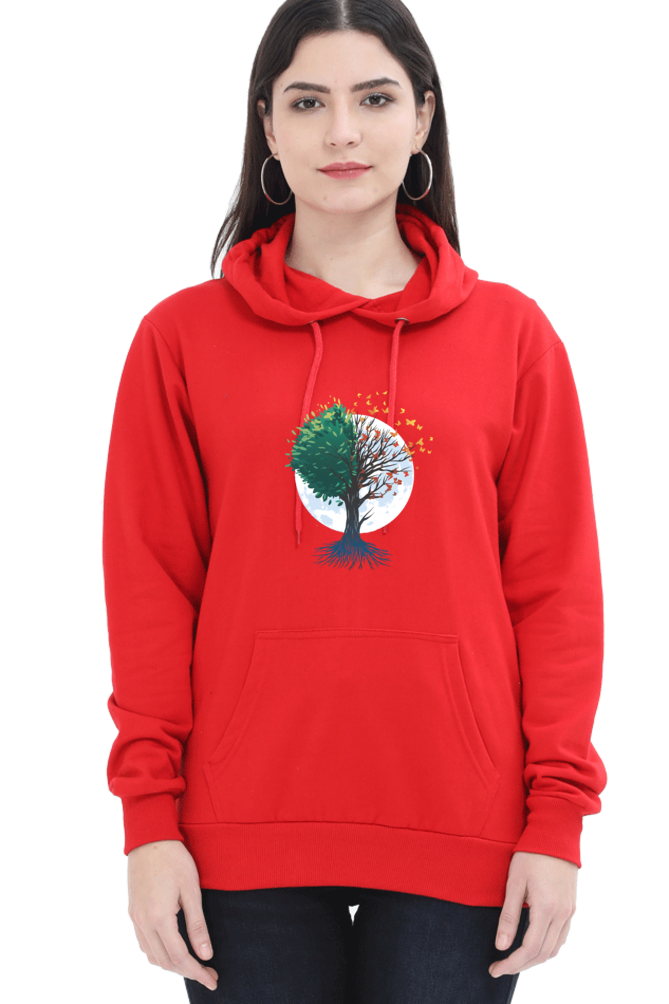 Tree Of Butterflies Autumn Hooded Sweat Shirt