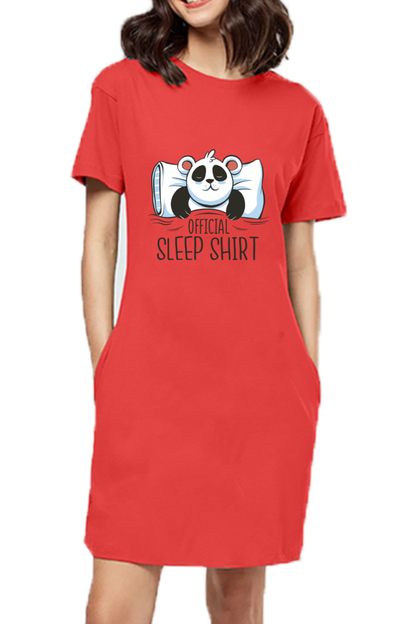 Panda Sleep T-Shirt Dress