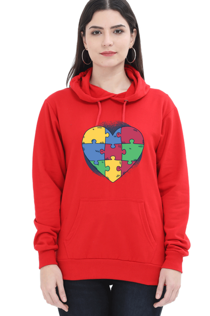 Autism Heart Puzzle Hooded Sweat Shirt