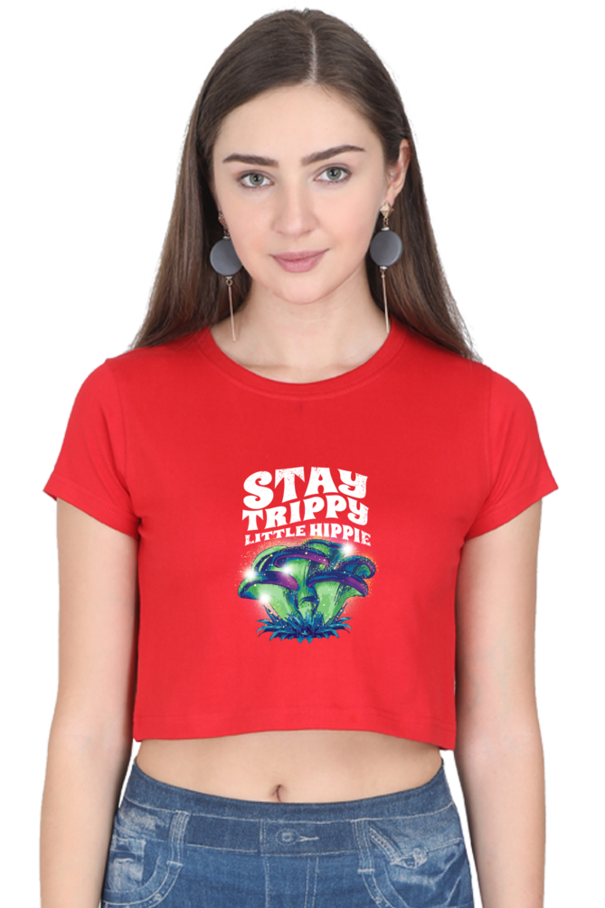 Magic Mushrooms Fantasy Crop Top