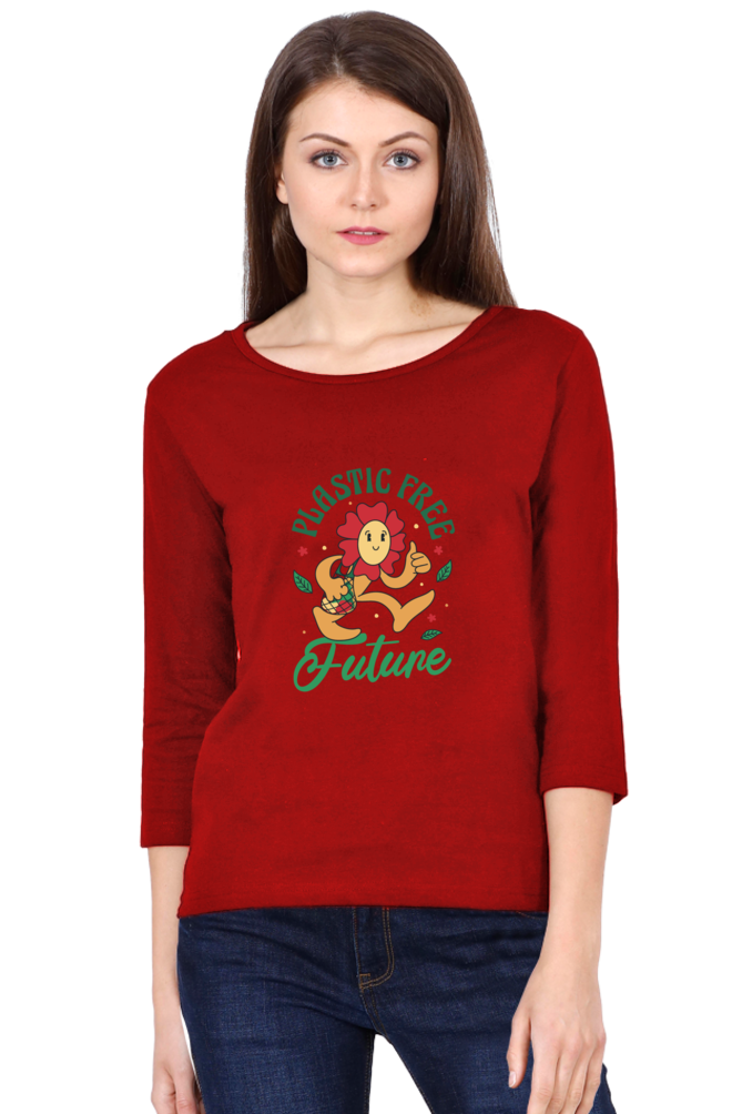 Plastic Free Flower Round Neck Full Sleeve