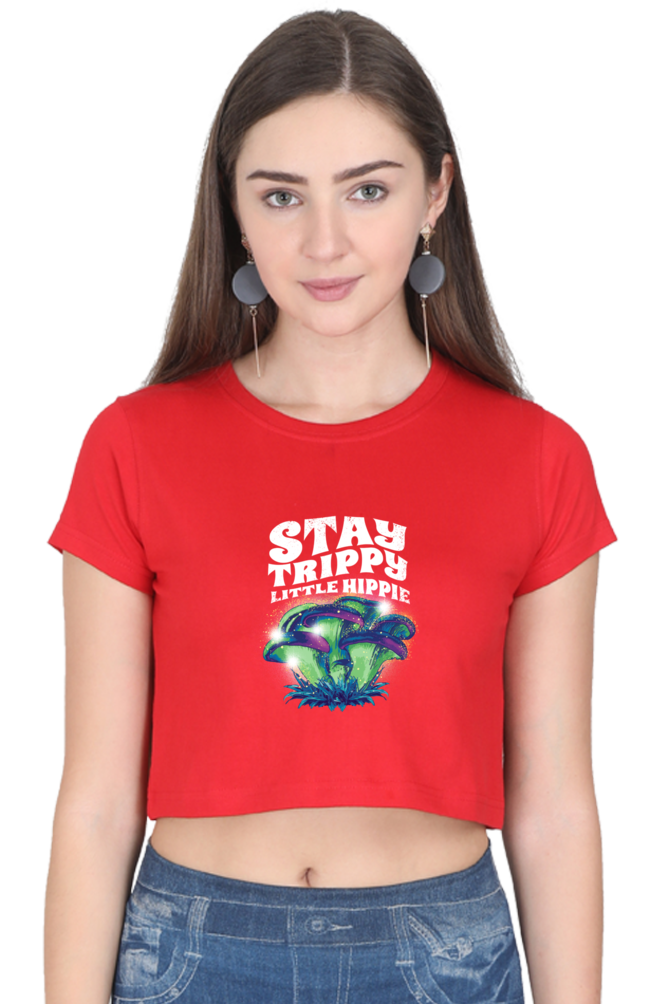Magic Mushrooms Fantasy Crop Top