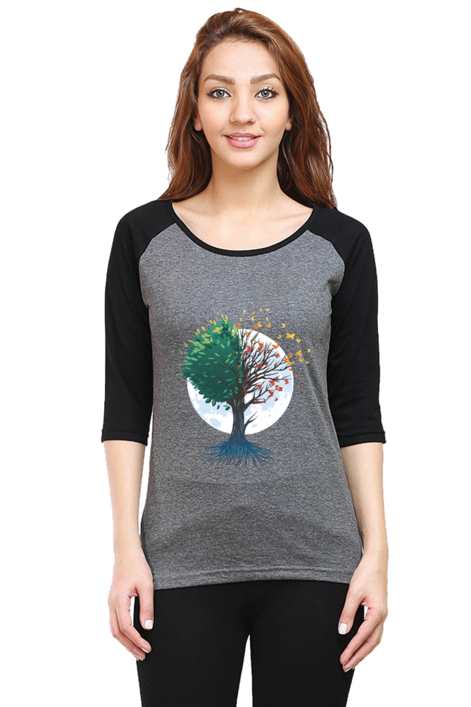 Tree Of Butterflies Autumn Raglan Full Sleeve