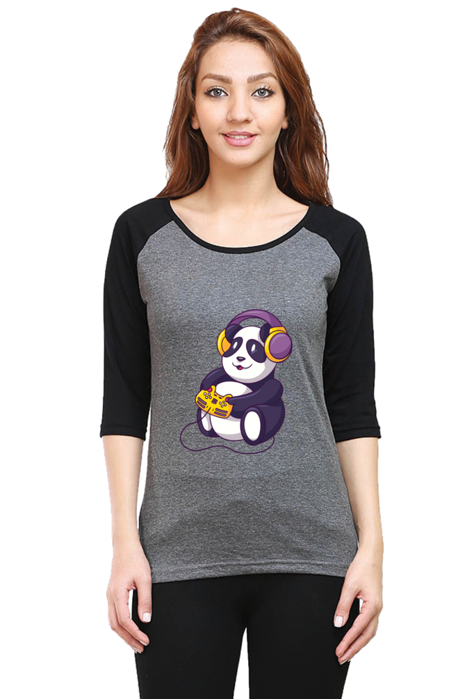 Gamer Panda Raglan Full Sleeve