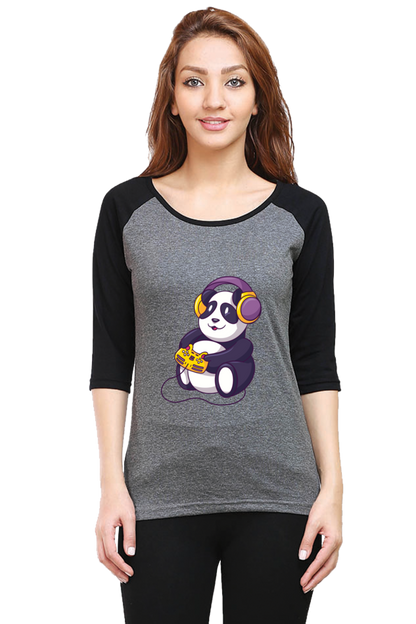 Gamer Panda Raglan Full Sleeve
