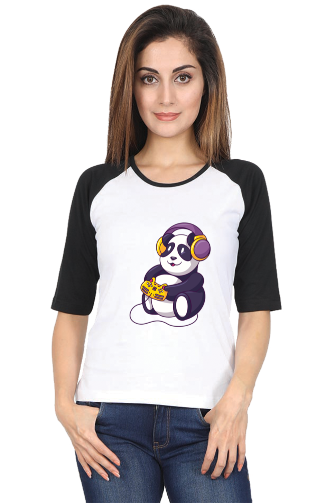 Gamer Panda Raglan Full Sleeve