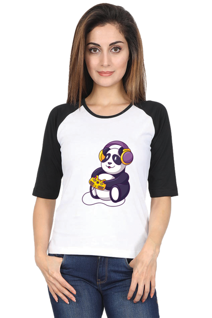 Gamer Panda Raglan Full Sleeve