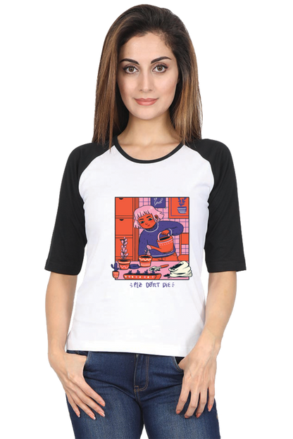Girl Watering Plant Raglan Full Sleeve