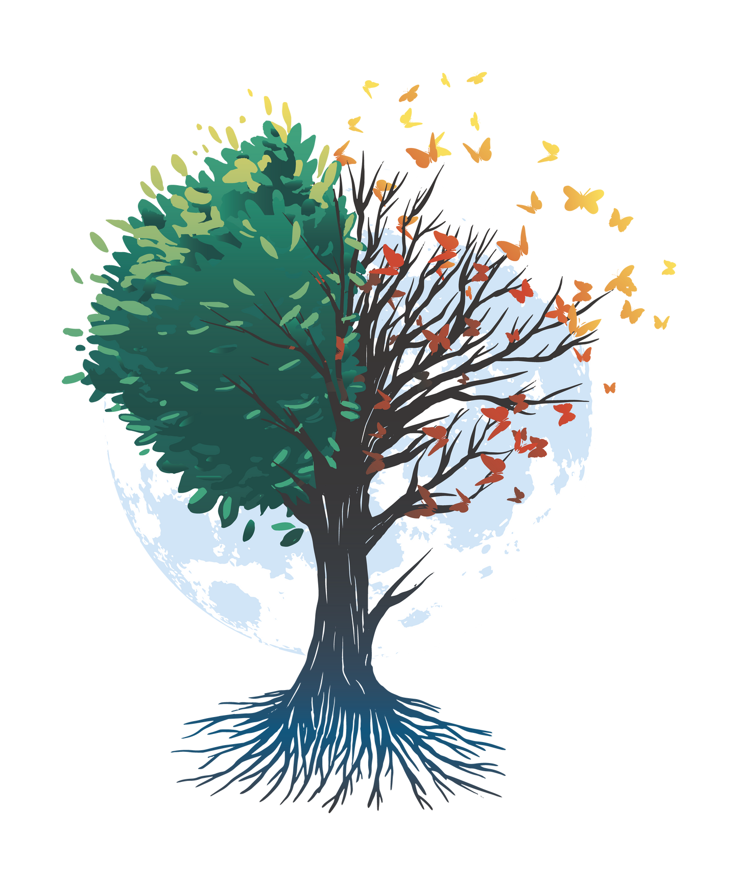 Tree Of Butterflies Autumn T-Shirt