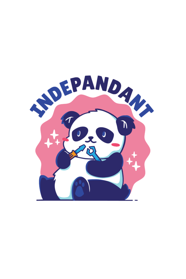 Indepandant Panda Hooded Sweat Shirt