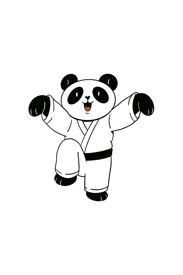 Karate Panda Hooded Sweat Shirt