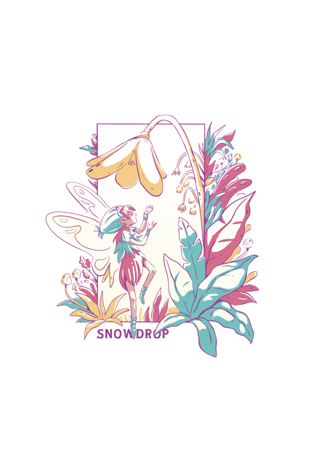 Small Fairy With Flowers Crop Top