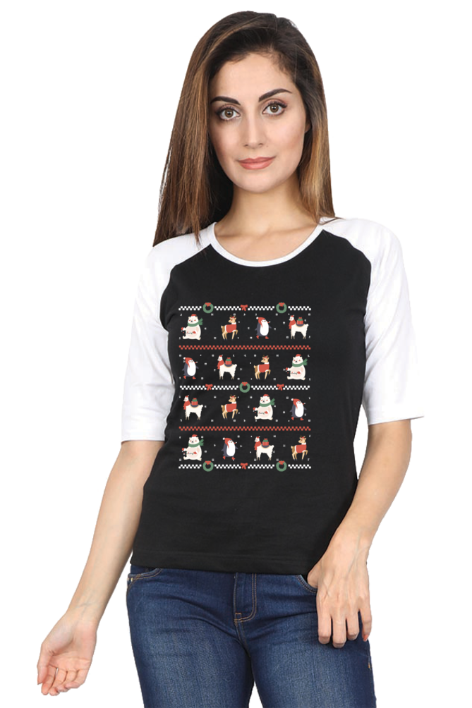Ugly Sweater Animals Raglan Full Sleeve