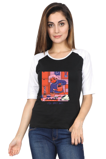 Girl Watering Plant Raglan Full Sleeve