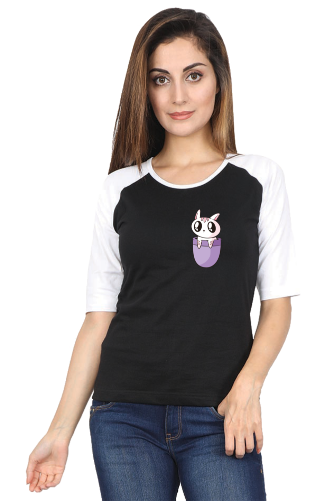 Pocket Cat Raglan Full Sleeve