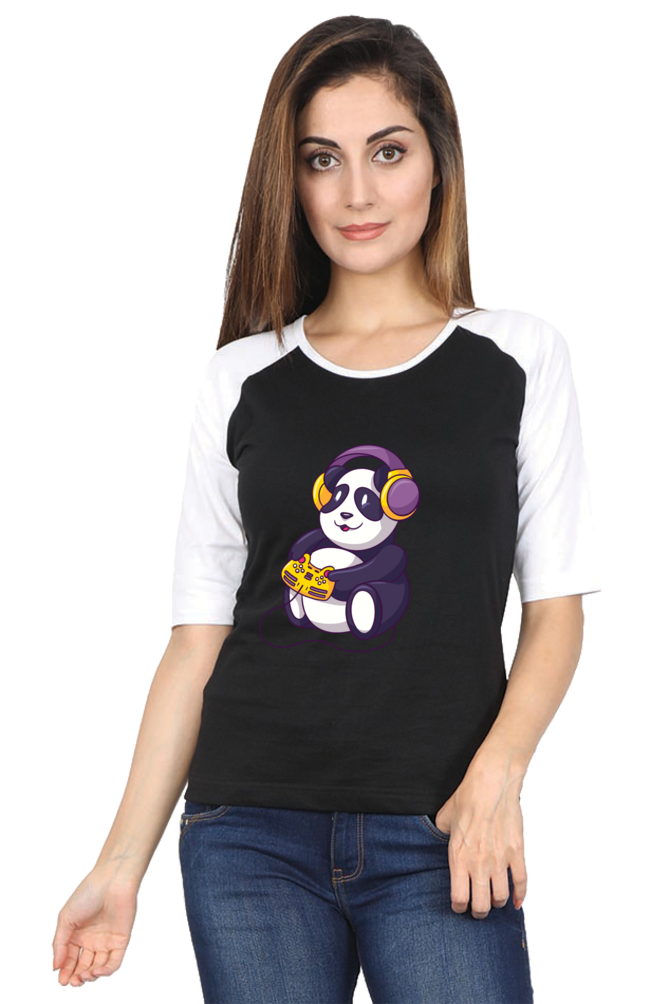 Gamer Panda Raglan Full Sleeve