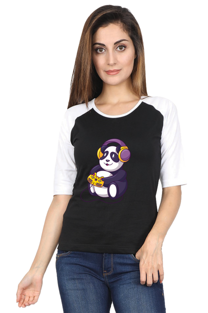 Gamer Panda Raglan Full Sleeve