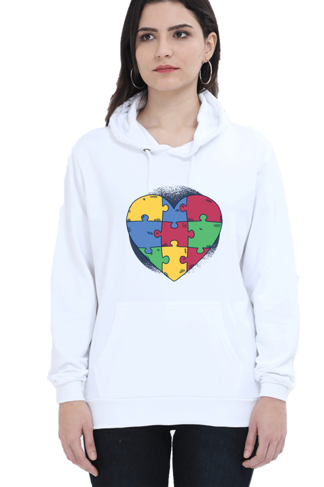 Autism Heart Puzzle Hooded Sweat Shirt