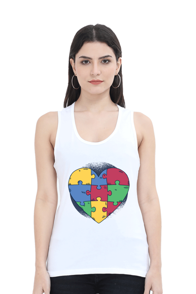 Autism Heart Puzzle Tank Top
