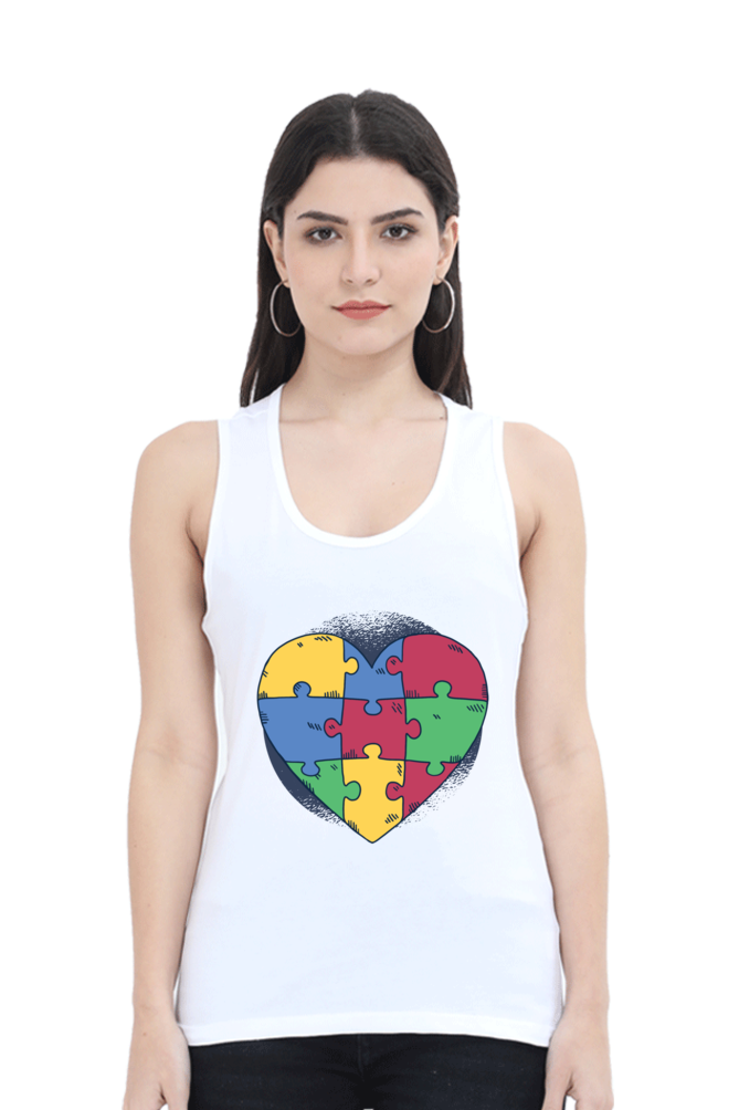 Autism Heart Puzzle Tank Top