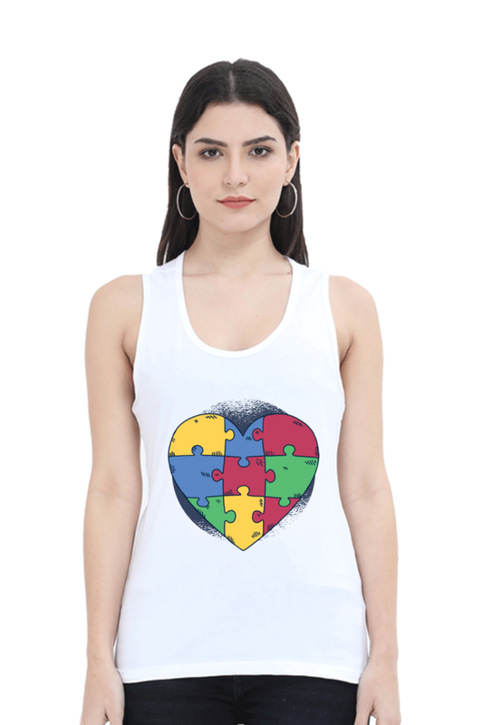 Autism Heart Puzzle Tank Top