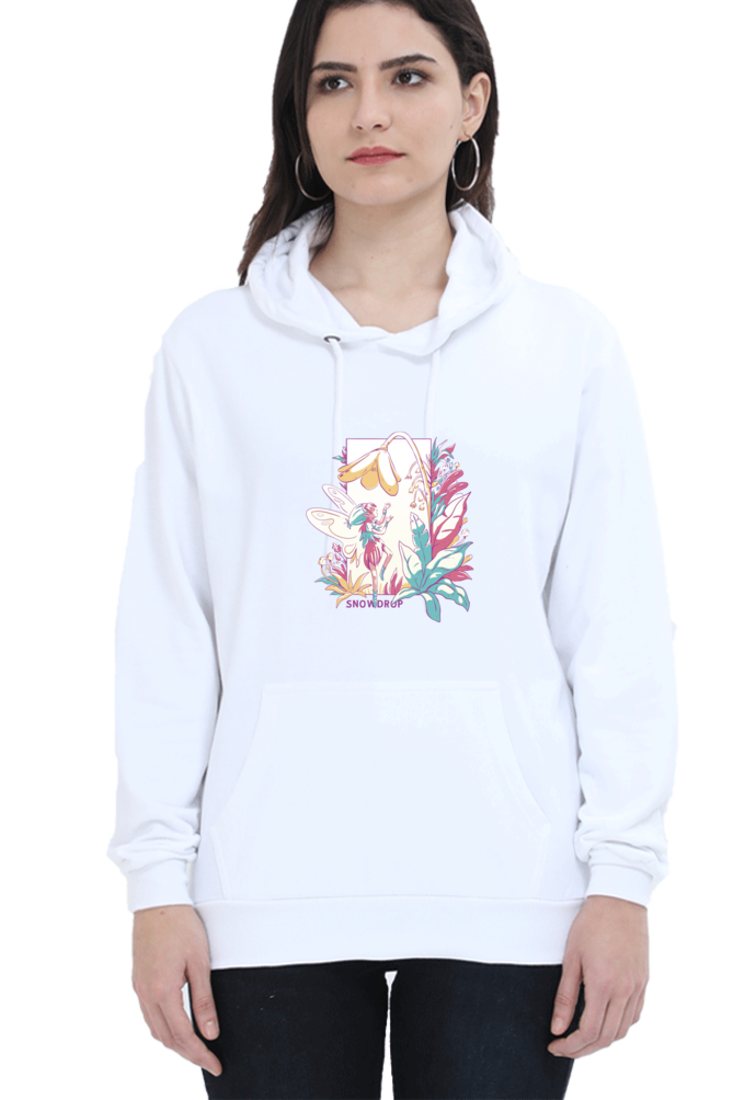 Small Fairy With Flowers Hooded Sweat Shirt