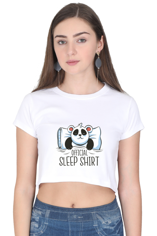 Panda Sleep Crop Top