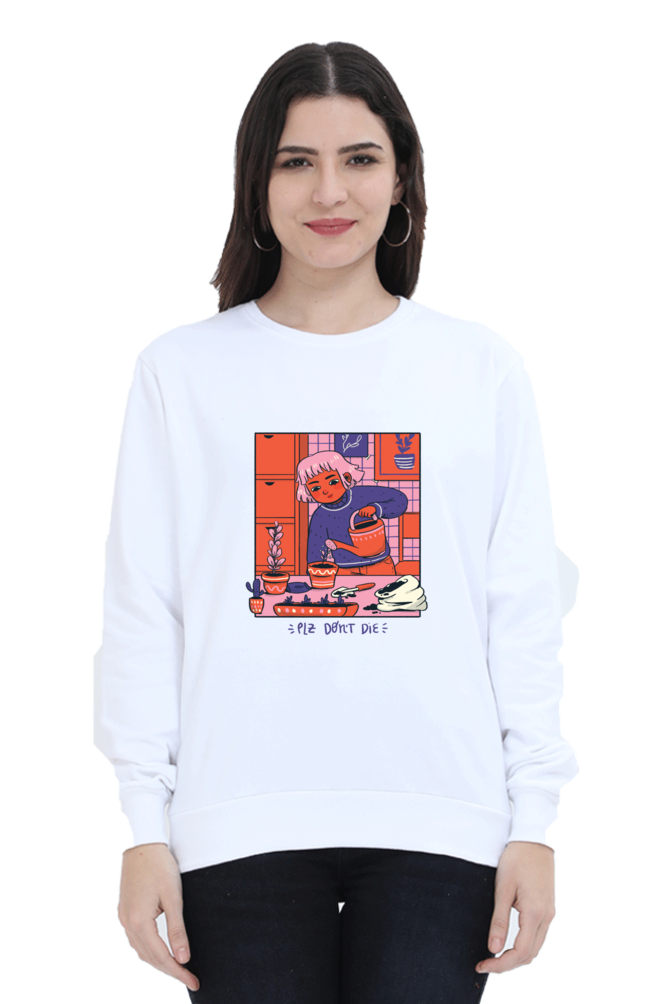 Girl Watering Plant Sweatshirt