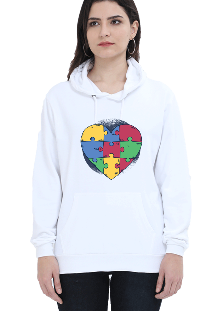 Autism Heart Puzzle Hooded Sweat Shirt