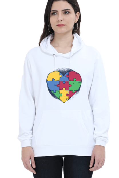Autism Heart Puzzle Hooded Sweat Shirt