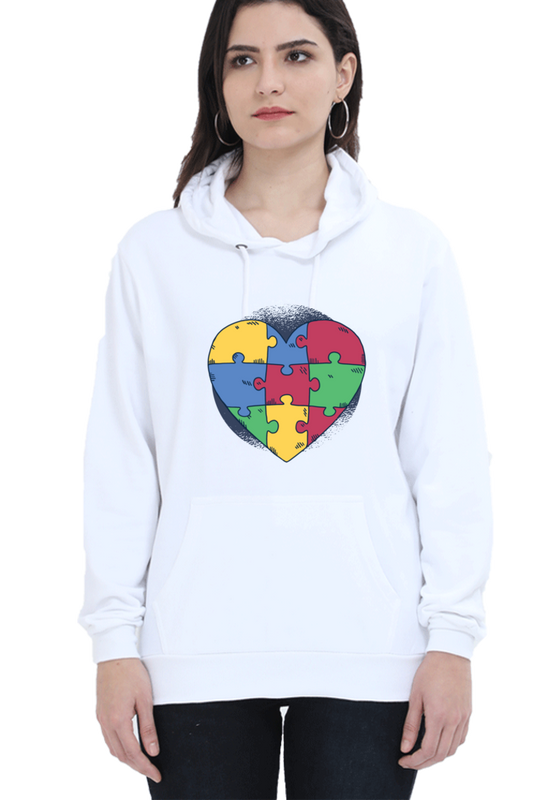 Autism Heart Puzzle Hooded Sweat Shirt