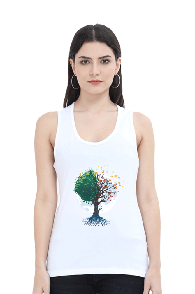 Tree Of Butterflies Autumn Tank Top