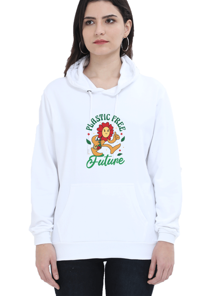 Plastic Free Flower Hooded Sweat Shirt