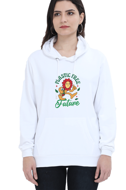Plastic Free Flower Hooded Sweat Shirt