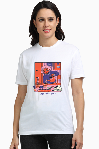 Girl Watering Plant Supima T-Shirt