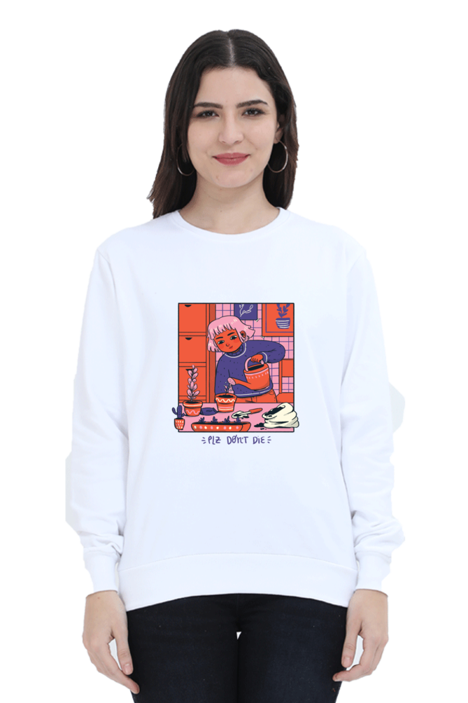 Girl Watering Plant Sweatshirt
