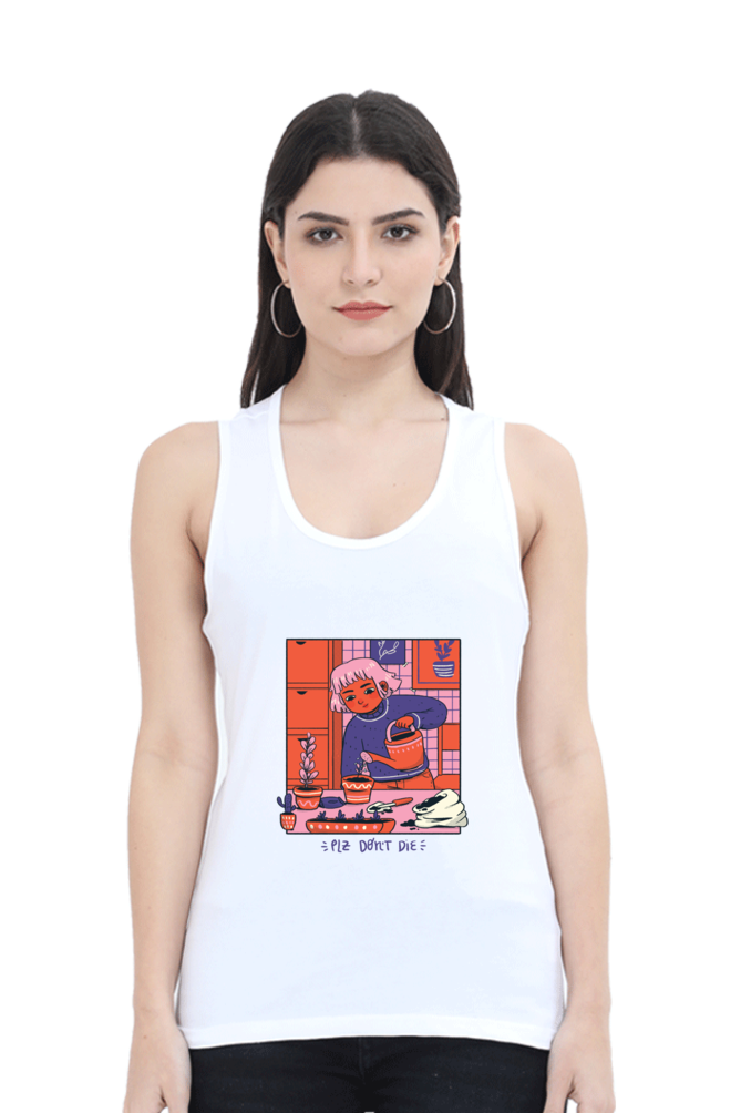 Girl Watering Plant Tank Top