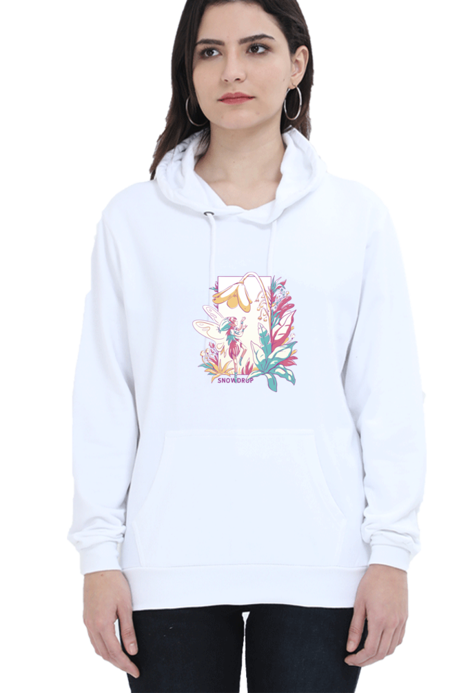 Small Fairy With Flowers Hooded Sweat Shirt