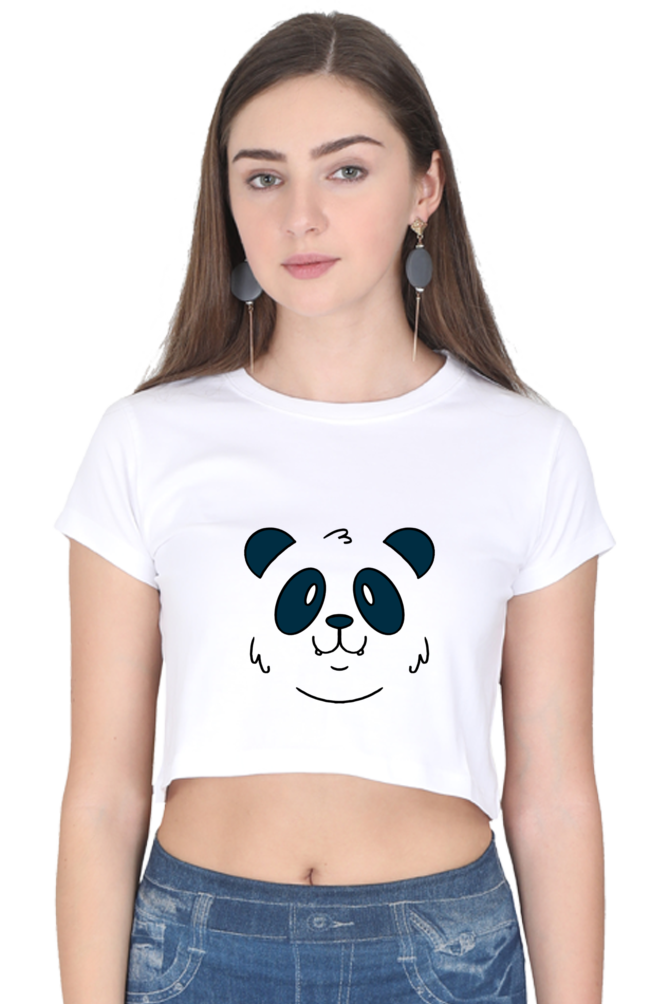 Panda Face Crop Top