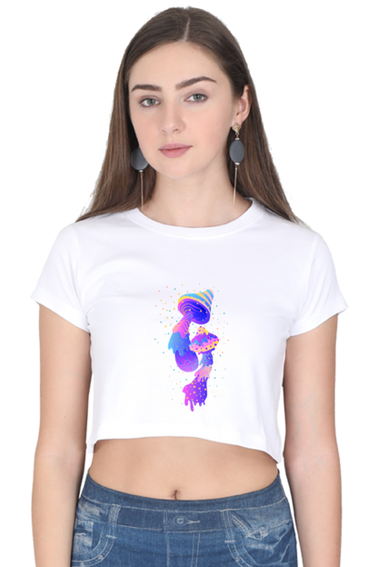 Psychedelics Mushroom Crop Top